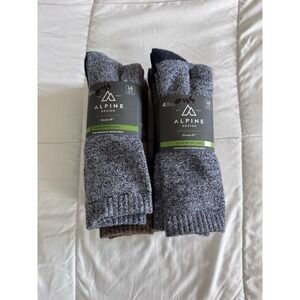 Alpine Design Performance Hiker Crew Socks - 2 Pack Sz Large 9-12 (8 Packs)